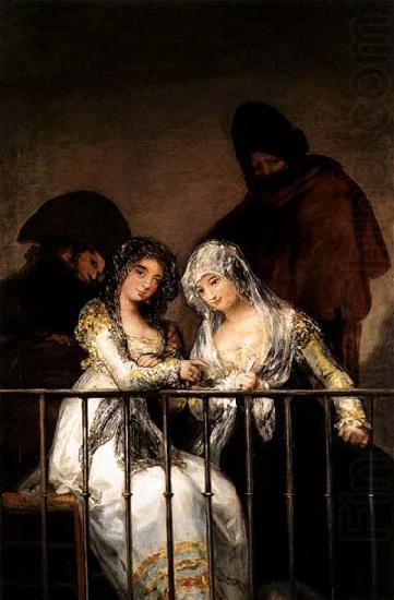 Majas on Balcony, Francisco de goya y Lucientes